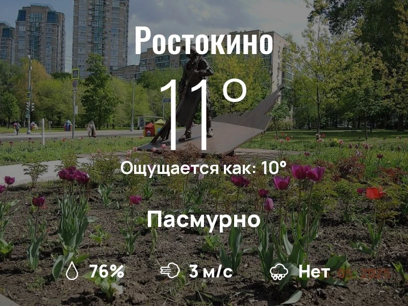 Что с погодой в Ростокино?