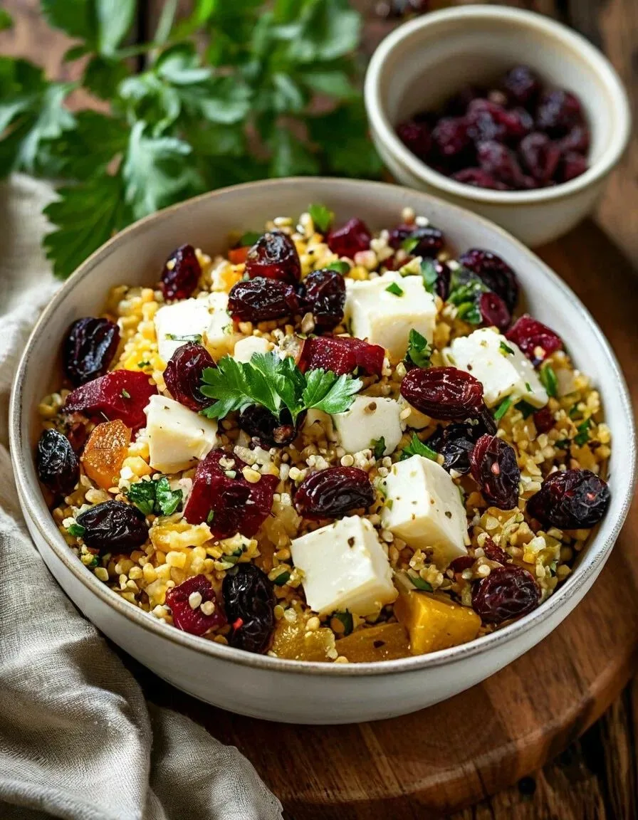 🥗 Яркий салат с кускусом, свёклой и адыгейским сыром — идеальный вариант для лёгкого о...