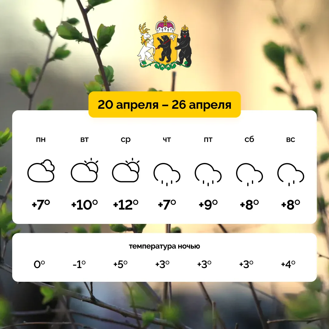 На этой неделе ожидается похолодание. Одевайтесь теплее 🧣  Желаем всем продуктивных трудовых будней!
