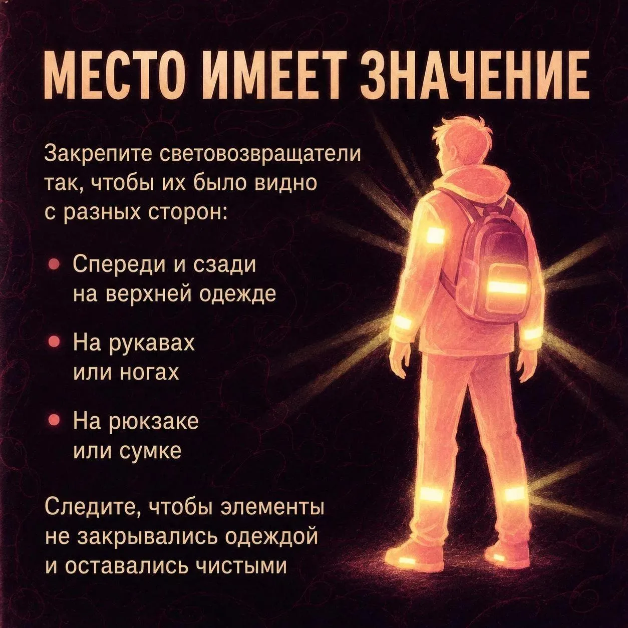 Световозвращатели могут спасти жизнь пешеходу в темноте