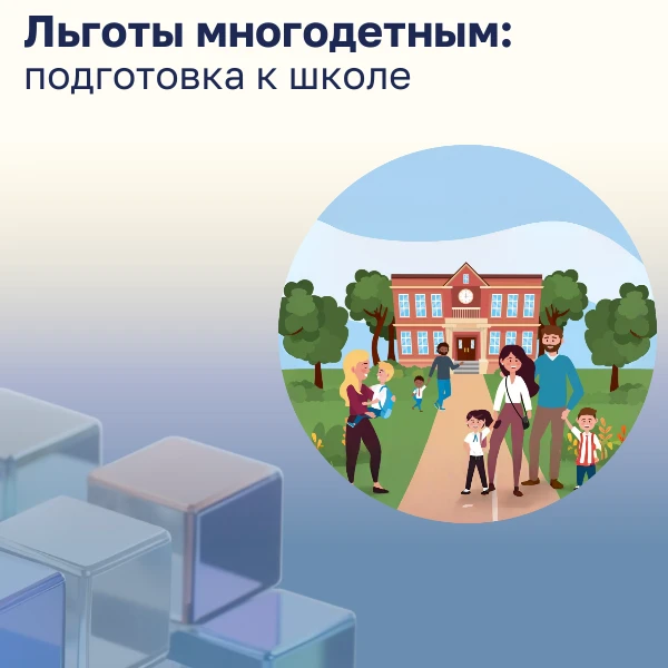 Льготы многодетным: подготовка к школе