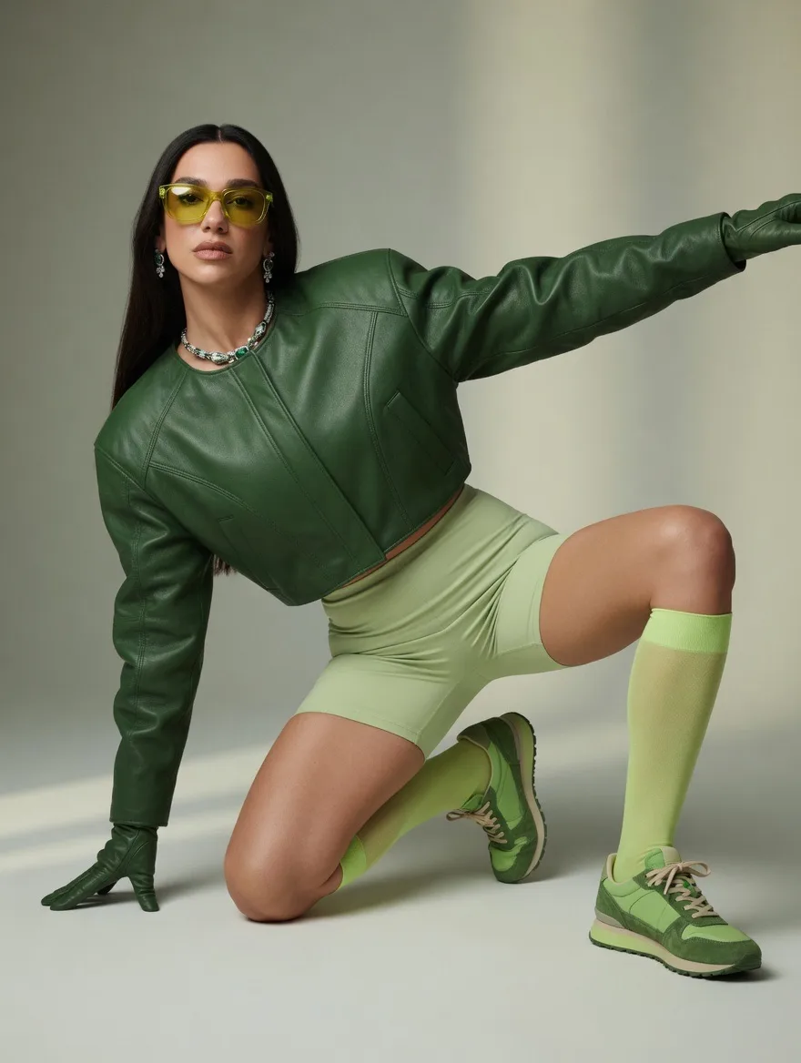 low dynamic kneeling pose with one knee on the ground and the other leg bent forward, one hand press