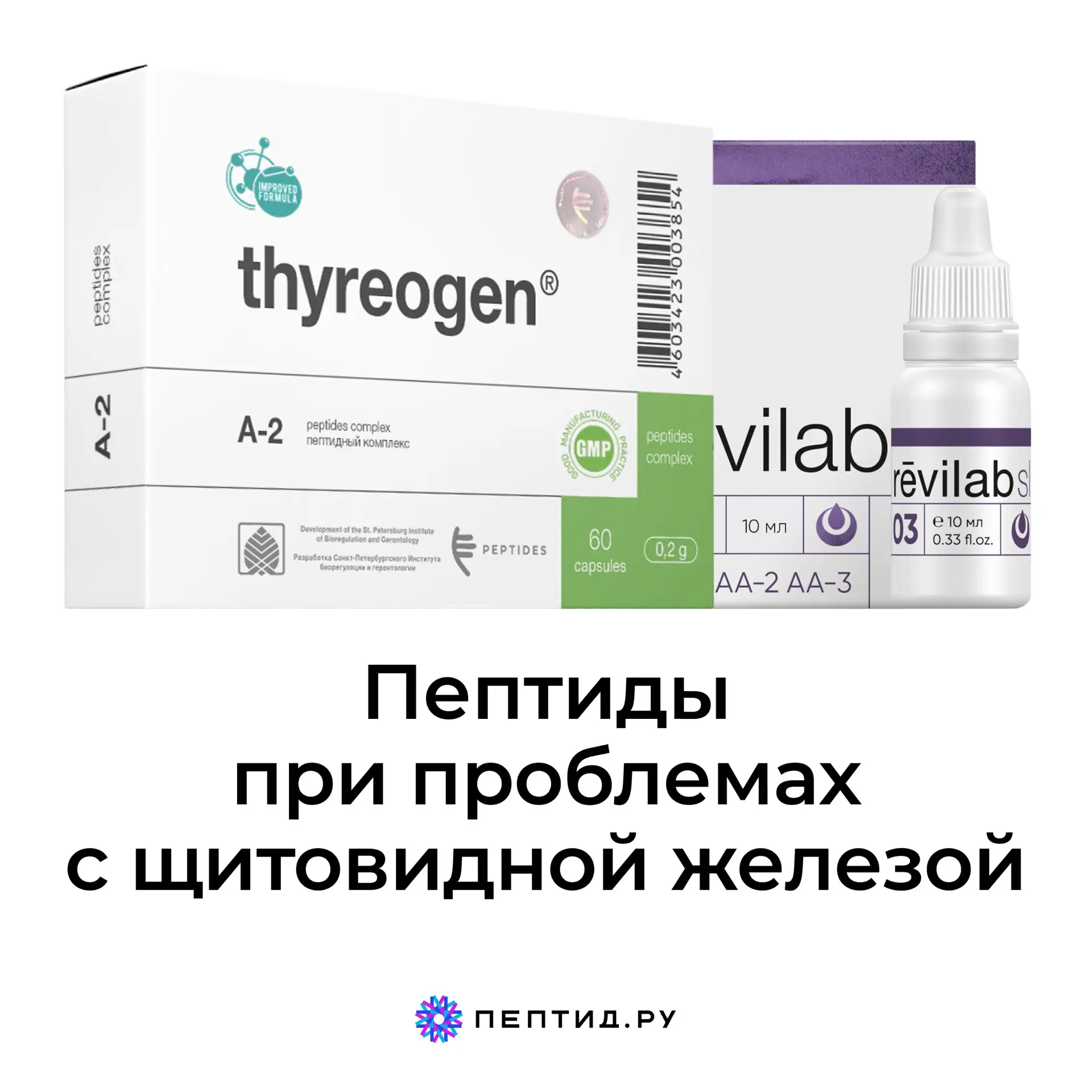 Схема применения пептидов при проблемах с щитовидной железой