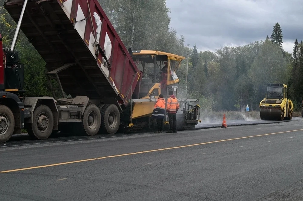 🚦Под Можгой продолжается ремонт федеральной трассы
