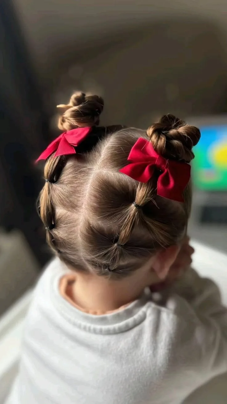 Красивые идеи причесок для малышек 🎀