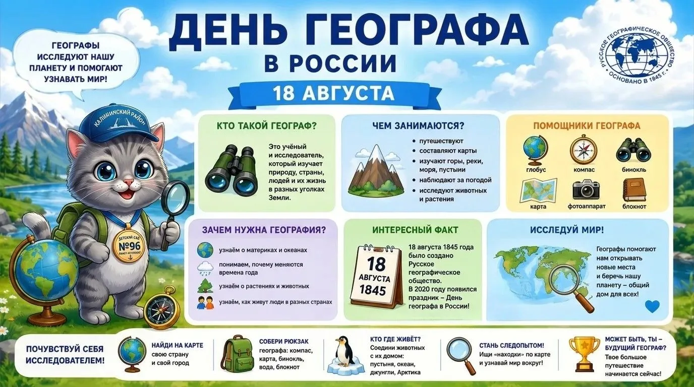 🌍 18 августа — День географа!