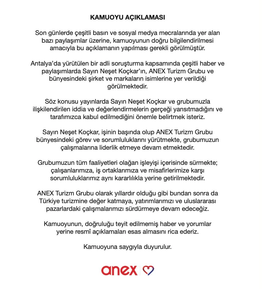 ⚡️ANEX заявила о продолжении работы группы в штатном режиме на фоне сообщений о расслед...