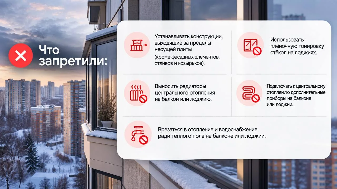ℹ️ В Подмосковье ввели новые правила остекления балконов и лоджий