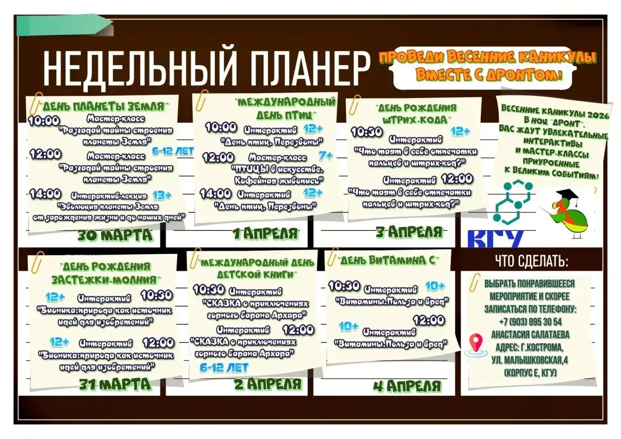 Весенние каникулы с КГУ