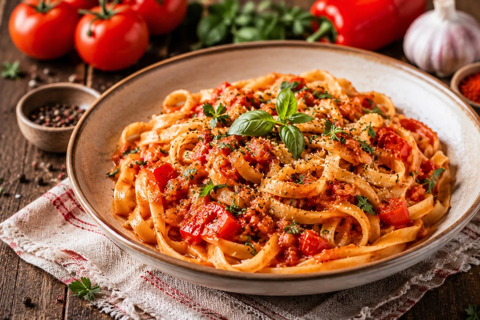Рецепты Запорожской кухни.

🍅 Домашняя лапша с томлёными томатами и копчёной паприкой.

Домашняя ла