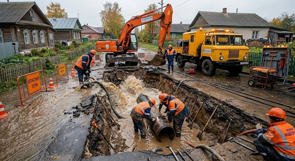 С 21-00 понижено давление подачи ХВС на город (северная часть до 2 этажа, южная часть д...