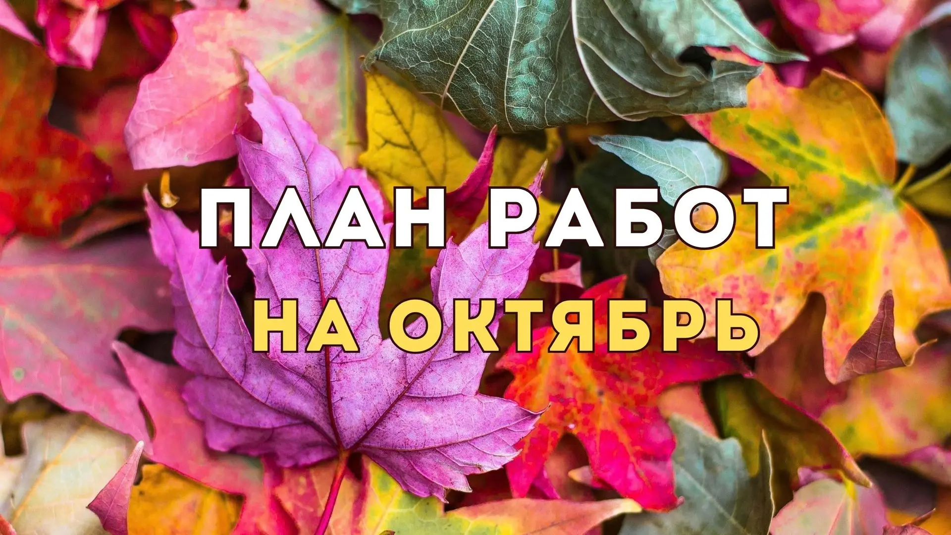 План работ на октябрь.