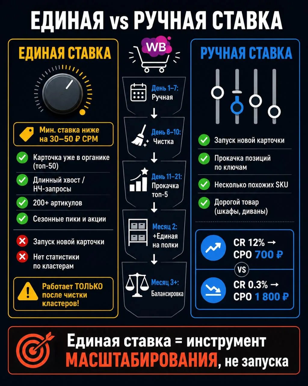 ⚖️ ЕДИНАЯ ставка vs РУЧНАЯ (часть 1)