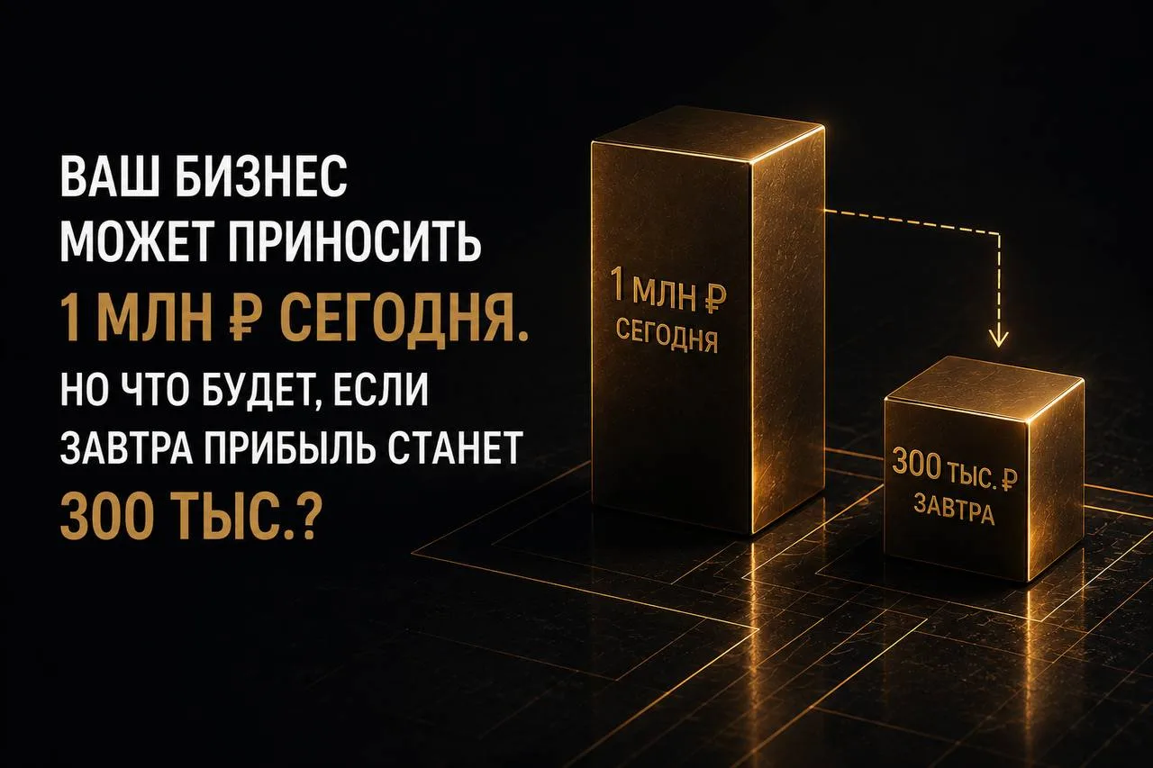Ваш бизнес может приносить 1 млн ₽ в месяц сегодня. Но если завтра прибыль снизится до ...