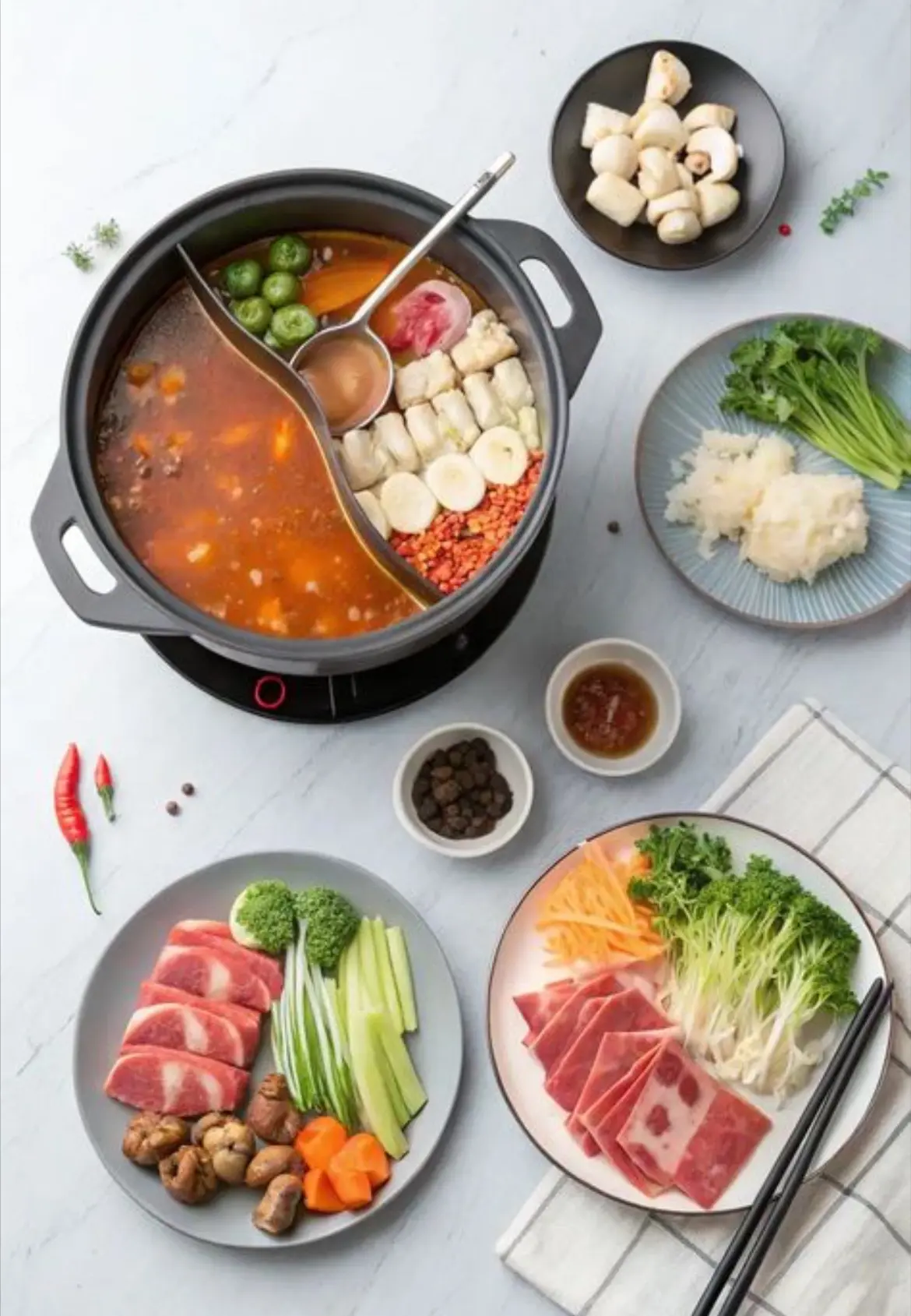 🍜🔥 Огненный тайский ресторан у вас дома за 5 минут! Суп «Том Ям» острый! 🇹🇭🌶️