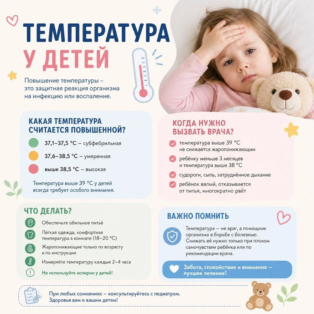 🌡 Температура у ребёнка: когда срочно нужен врач