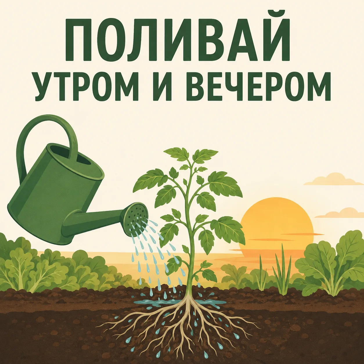💧 Поливай правильно, а не много