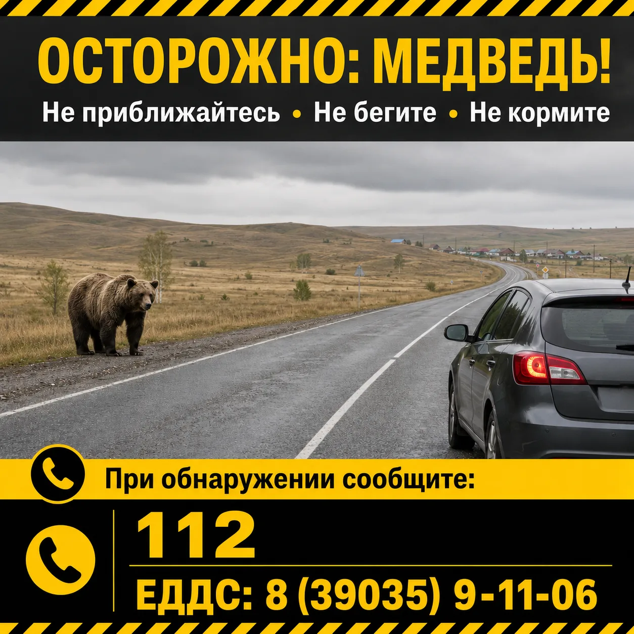 ⚠️ Осторожно: медведь!