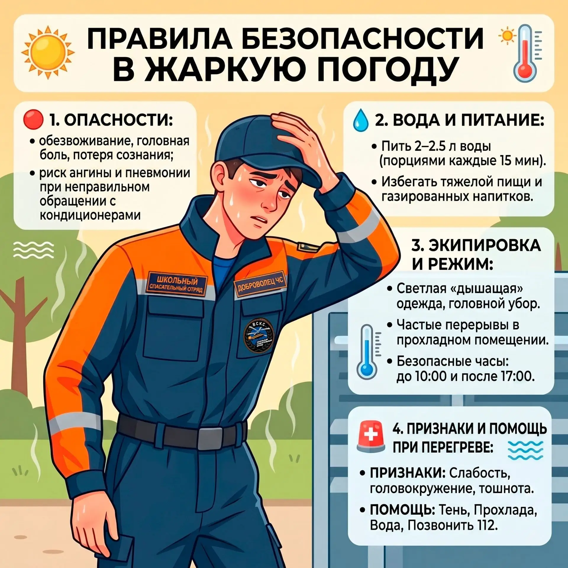 ☀ Правила безопасности в жаркую погоду
