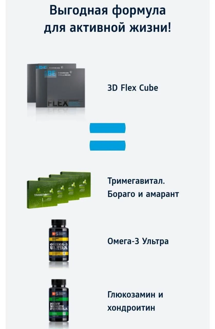И именно в 3 D Flex Cube самый продуманный и оптимальный состав.   Судите сами⬆️⬆️⬆️