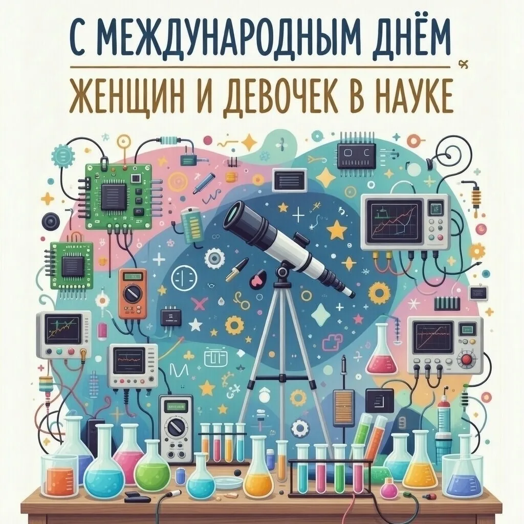 💡 Дорогие девушки! Поздравляем вас с Международным днем женщин и девочек в науке.  ⚙️ Ваш интеллекту