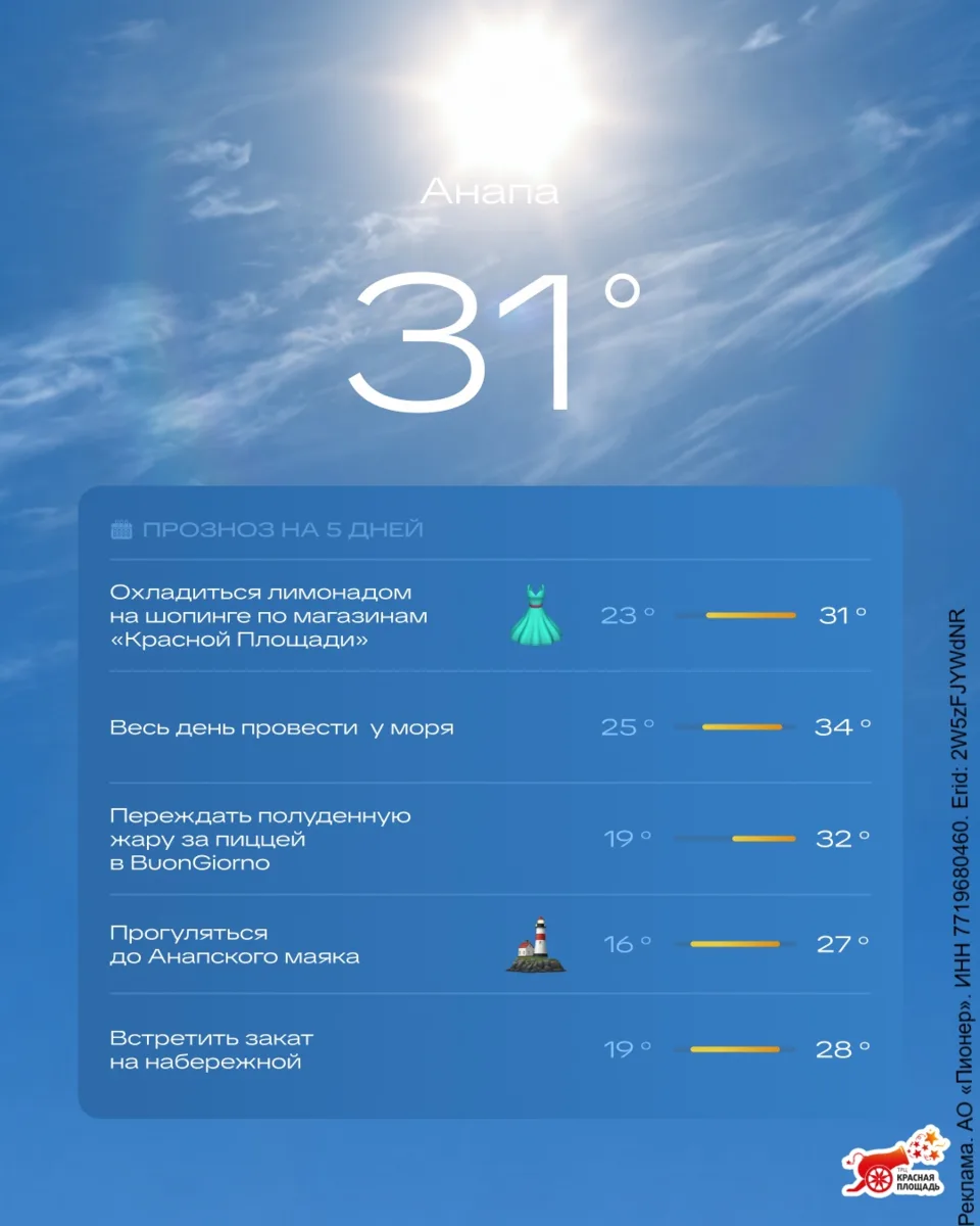 У нас есть планы для вас на жаркие дни ☀️