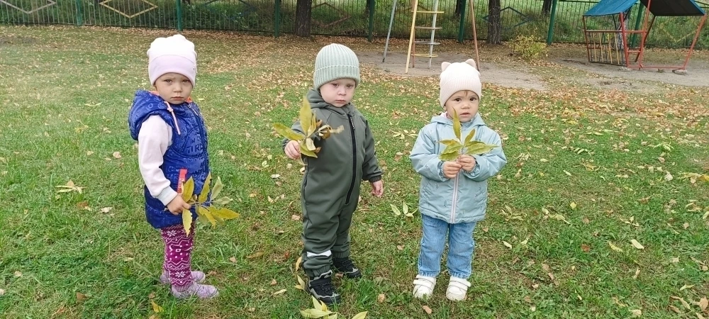 🍁 Осенняя прогулка в первой младшей группе: учимся, исследуем, радуемся! 🍂