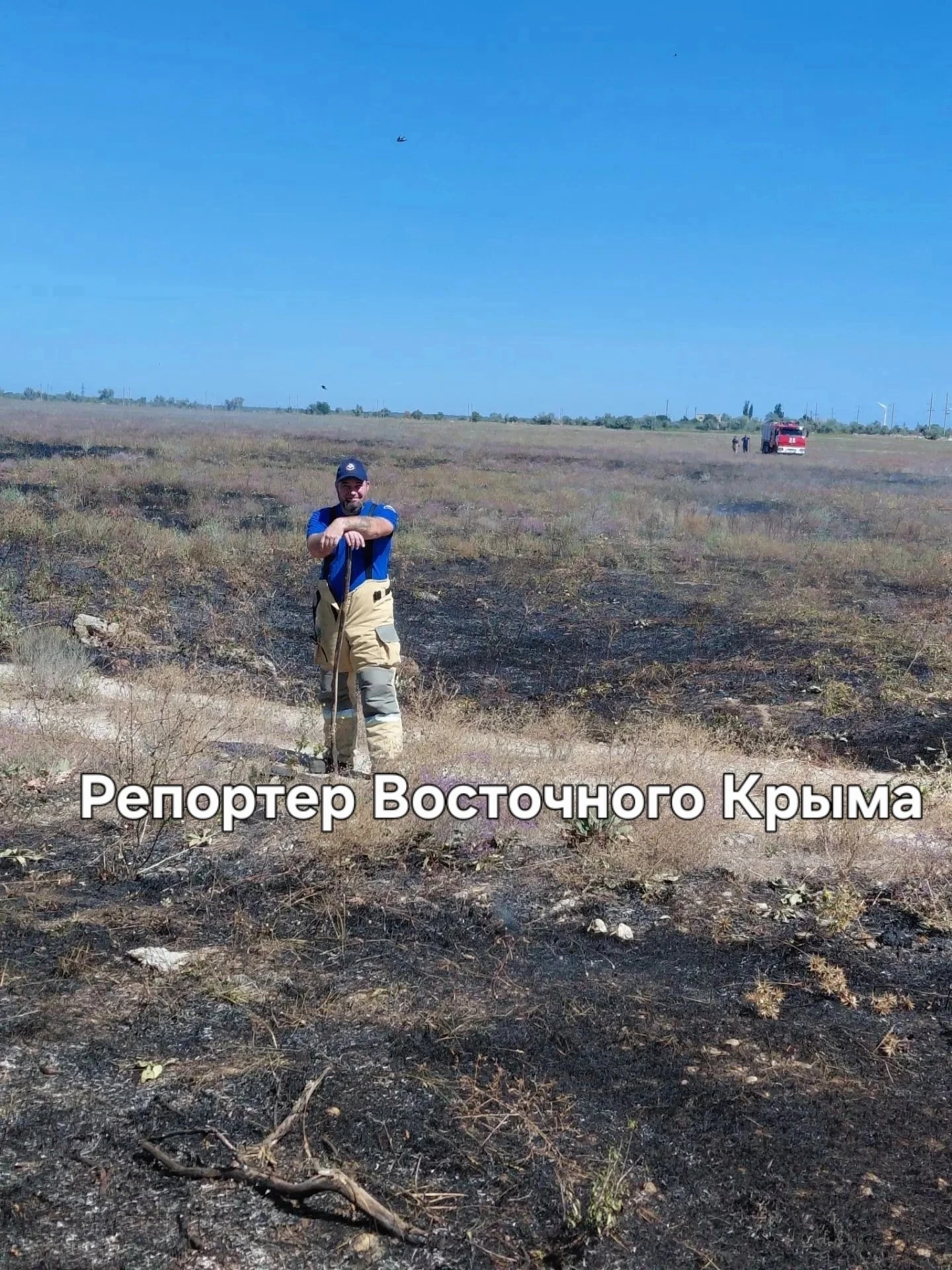 В Ленинском районе потушили пожар возле дачного кооператива