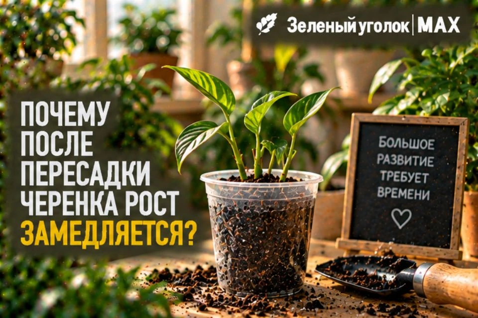 ⏳ ПОЧЕМУ ПОСЛЕ ПЕРЕСАДКИ ЧЕРЕНКА РОСТ ЗАМЕДЛЯЕТСЯ?