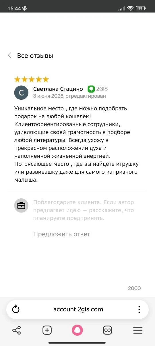 Дневник магазина игрушек и книжек