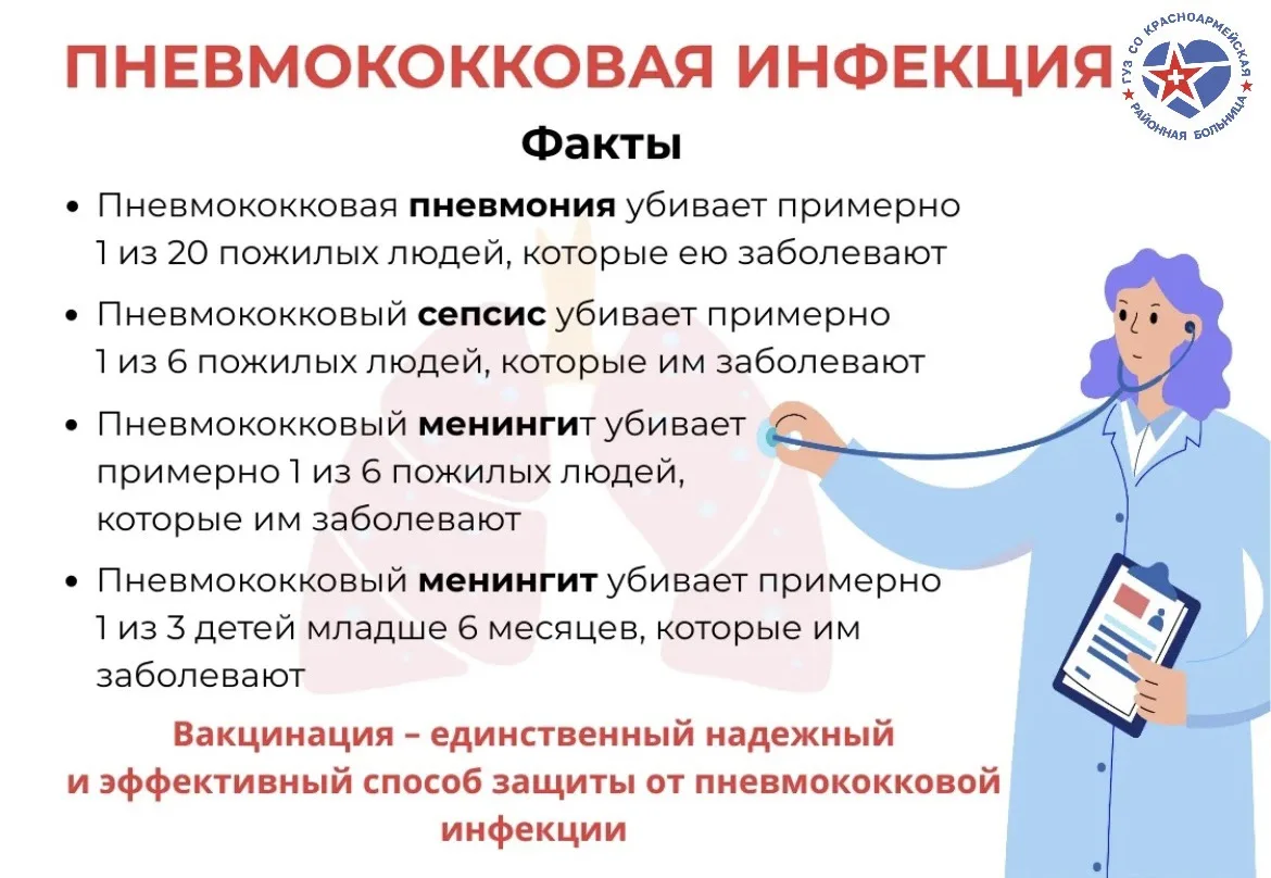 Пневмококковая инфекция, самая распространенная бактериальная инфекция человека, уносит ежегодно 1,2
