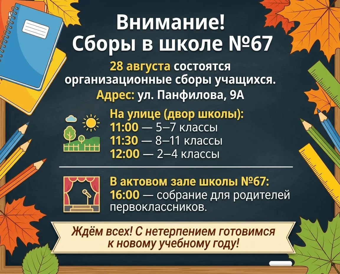 ВНИМАНИЕ! ШКОЛЬНЫЕ СБОРЫ!