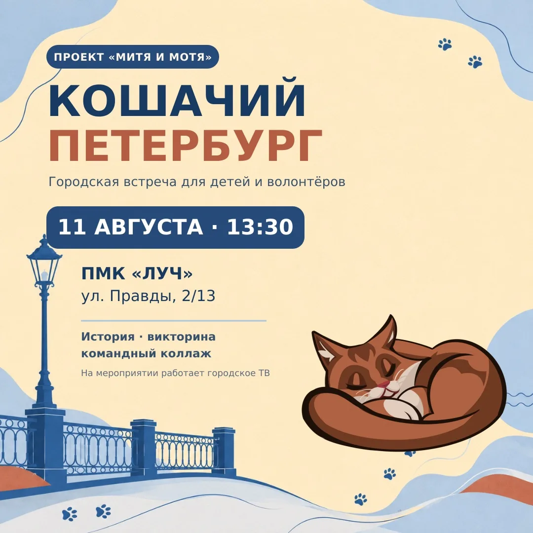 Митя и Мотя приглашают в «Кошачий Петербург»!