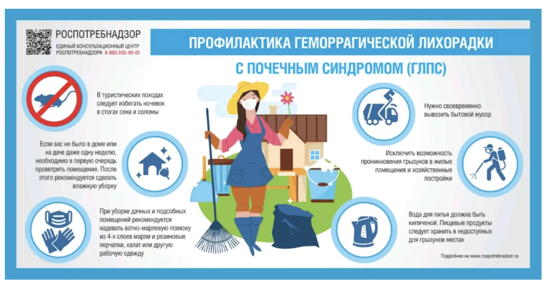 Роспотребнадзор напоминает:
Профилактика геморрагической лихорадки с почечным синдромом (ГЛПС).