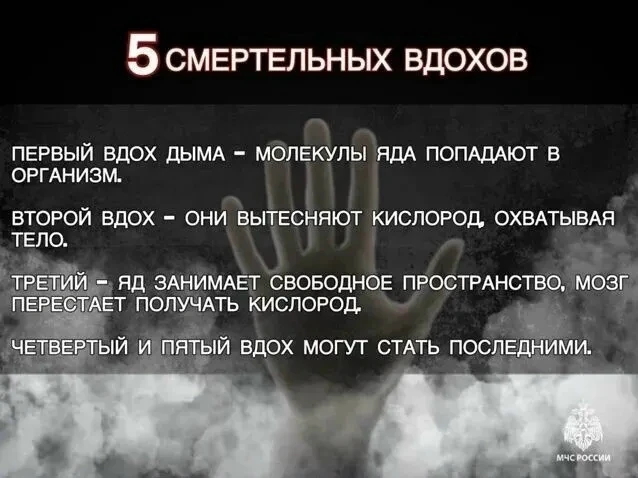 🌫Дым опаснее огня❗