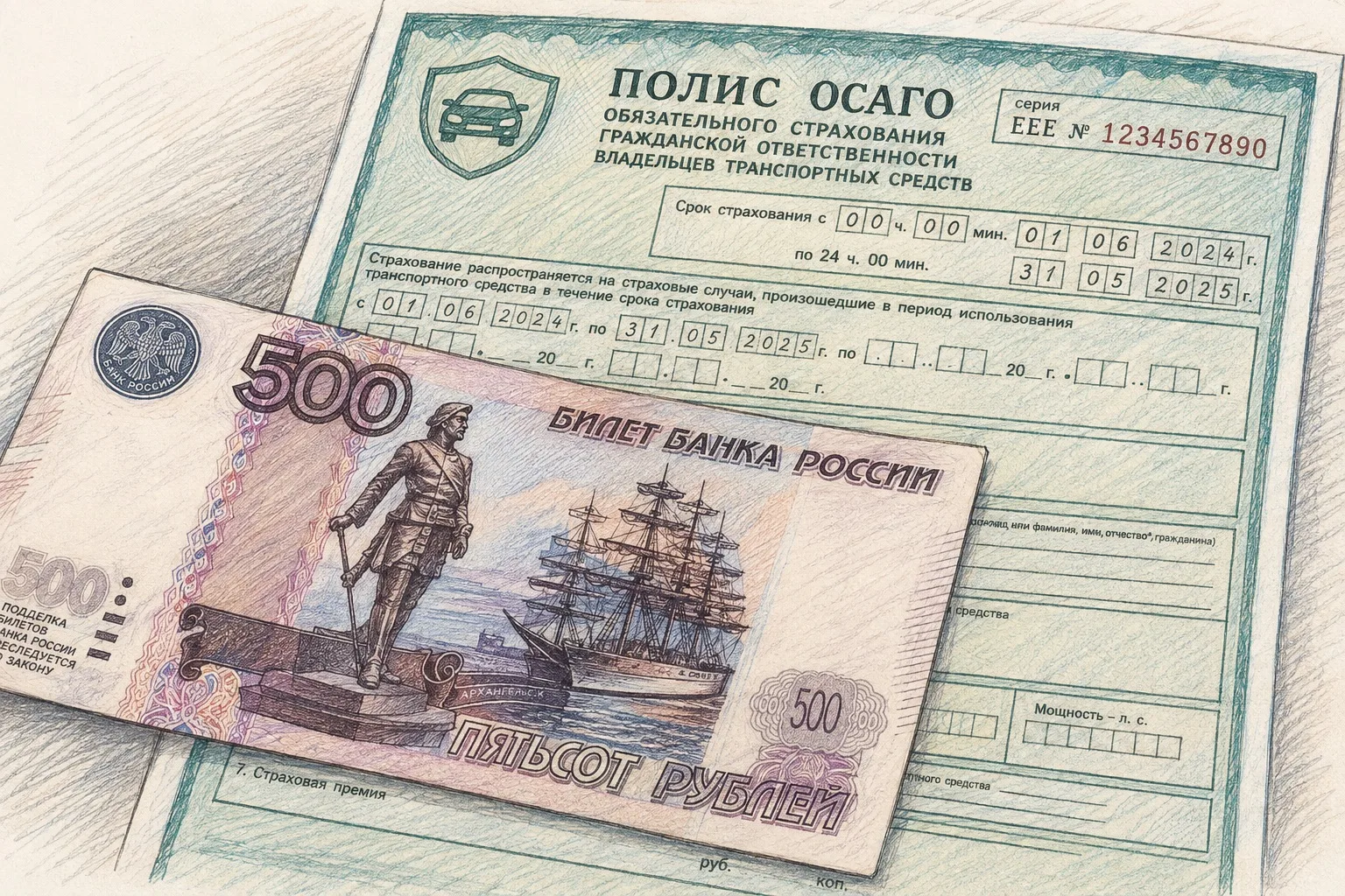 💵 500 рублей за оформление ОСАГО