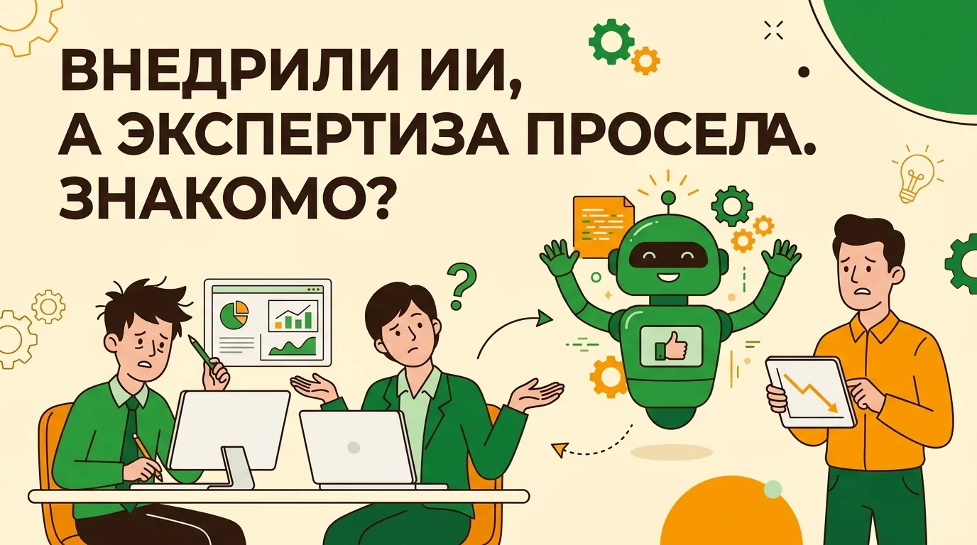 Внедрили ИИ, а экспертиза просела. Знакомо?
