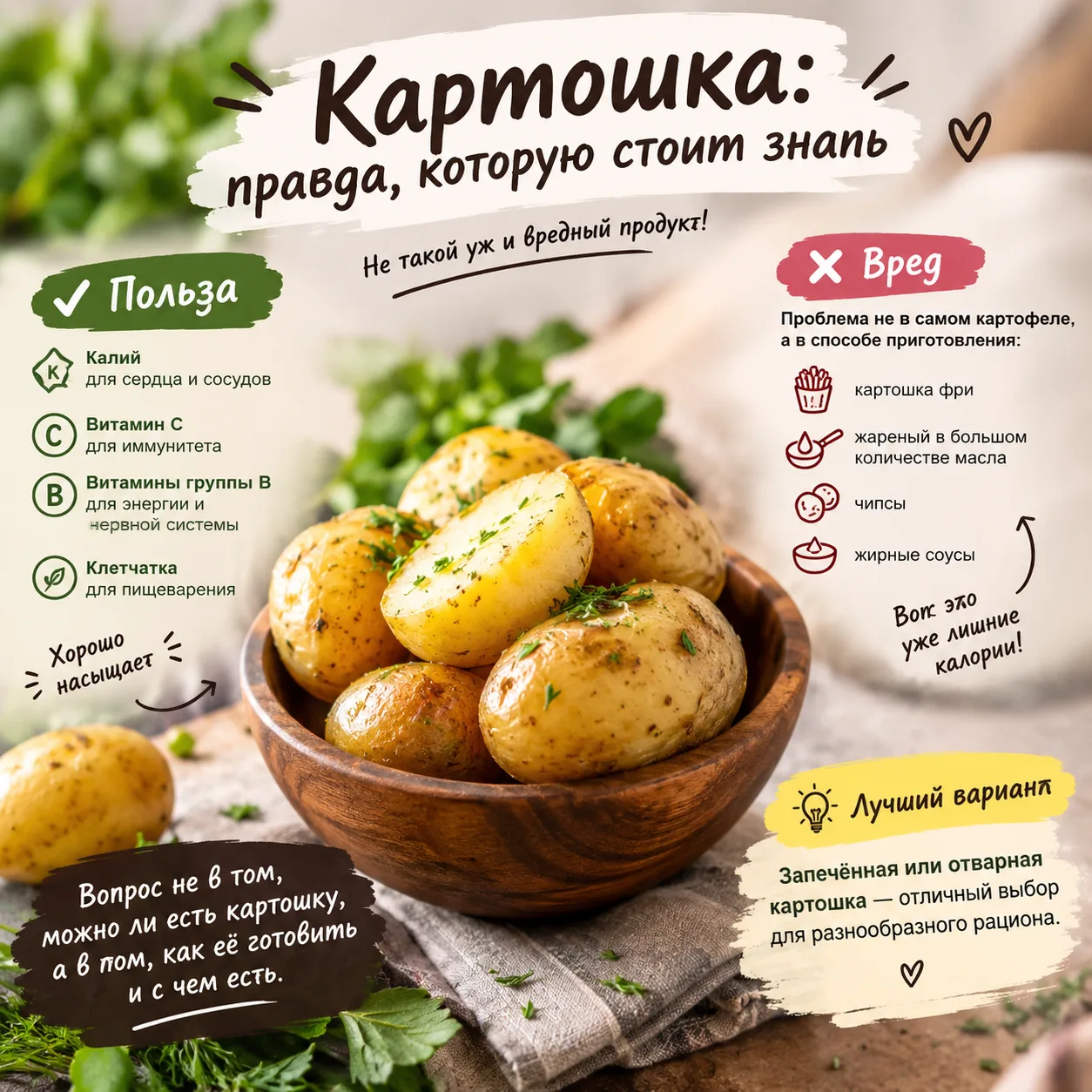 Картошка — враг здорового питания? А вот и нет!