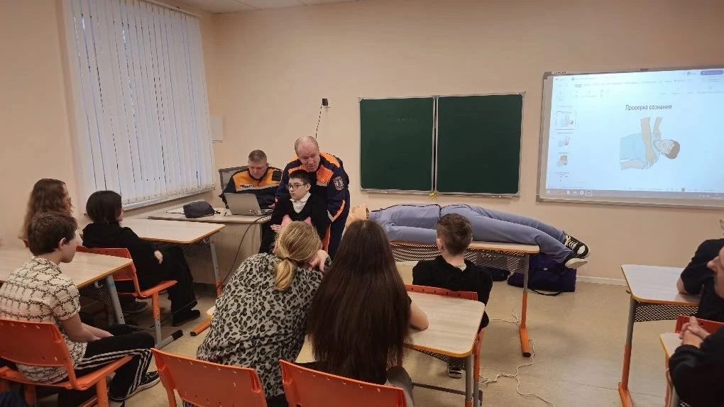 Спасатели Ямалспаса провели серию уроков по безопасности для школьников из Волновахского муниципальн