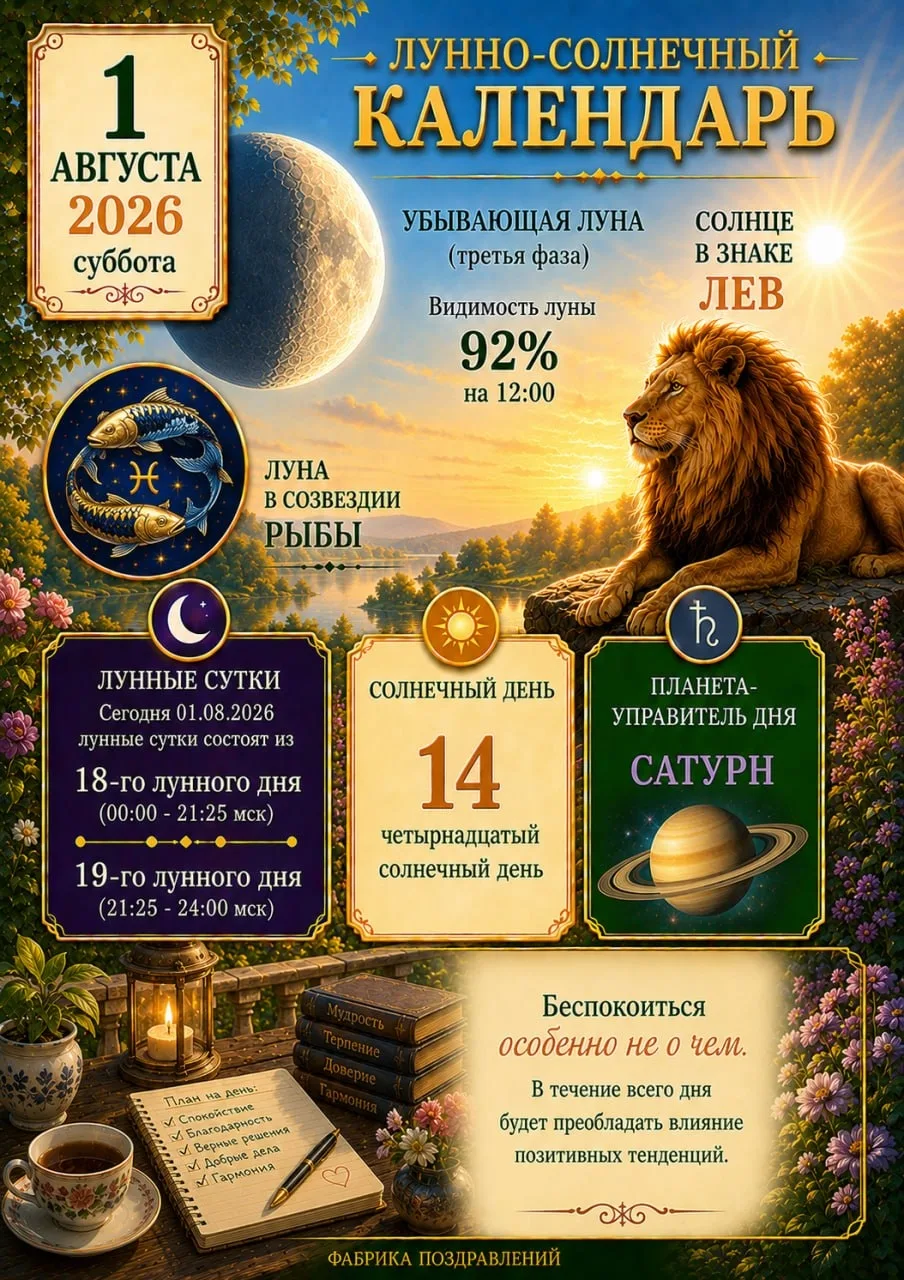 💫 1 августа...