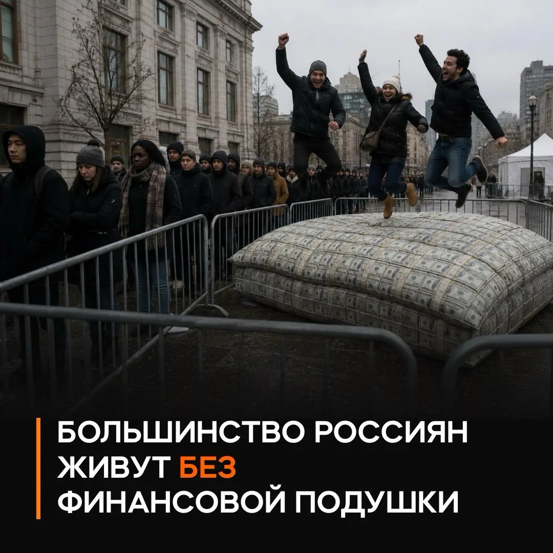🥲 Две трети россиян живут БЕЗ финансовой подушки безопасности — опрос