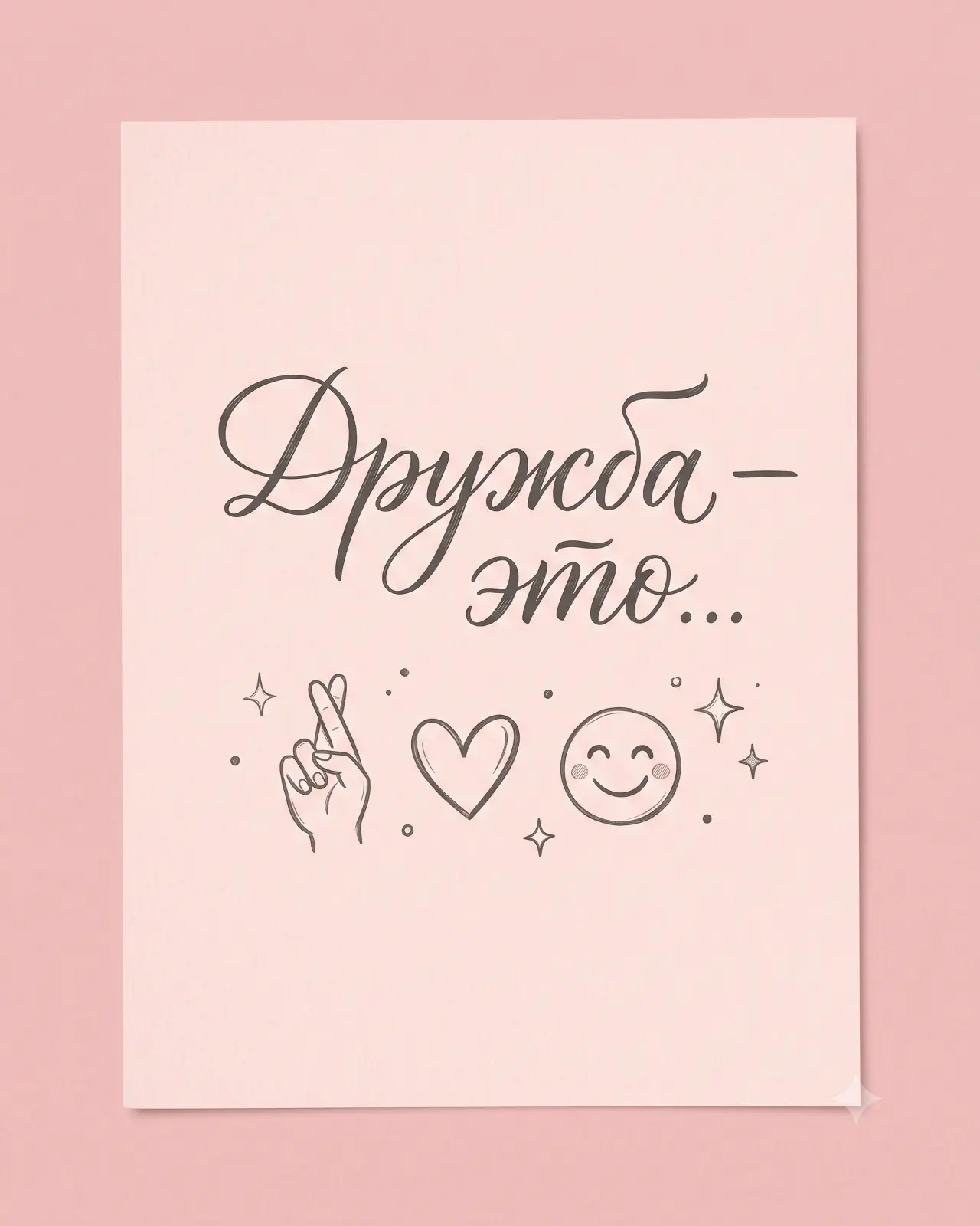 😊 Дружба — это…