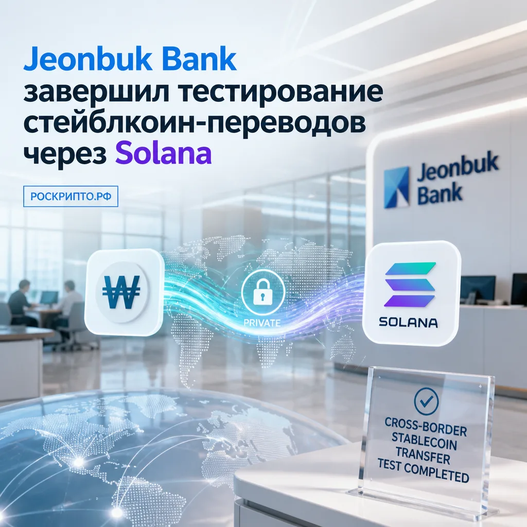 🛡️ Jeonbuk Bank завершил тестирование стейблкоин-переводов через Solana
