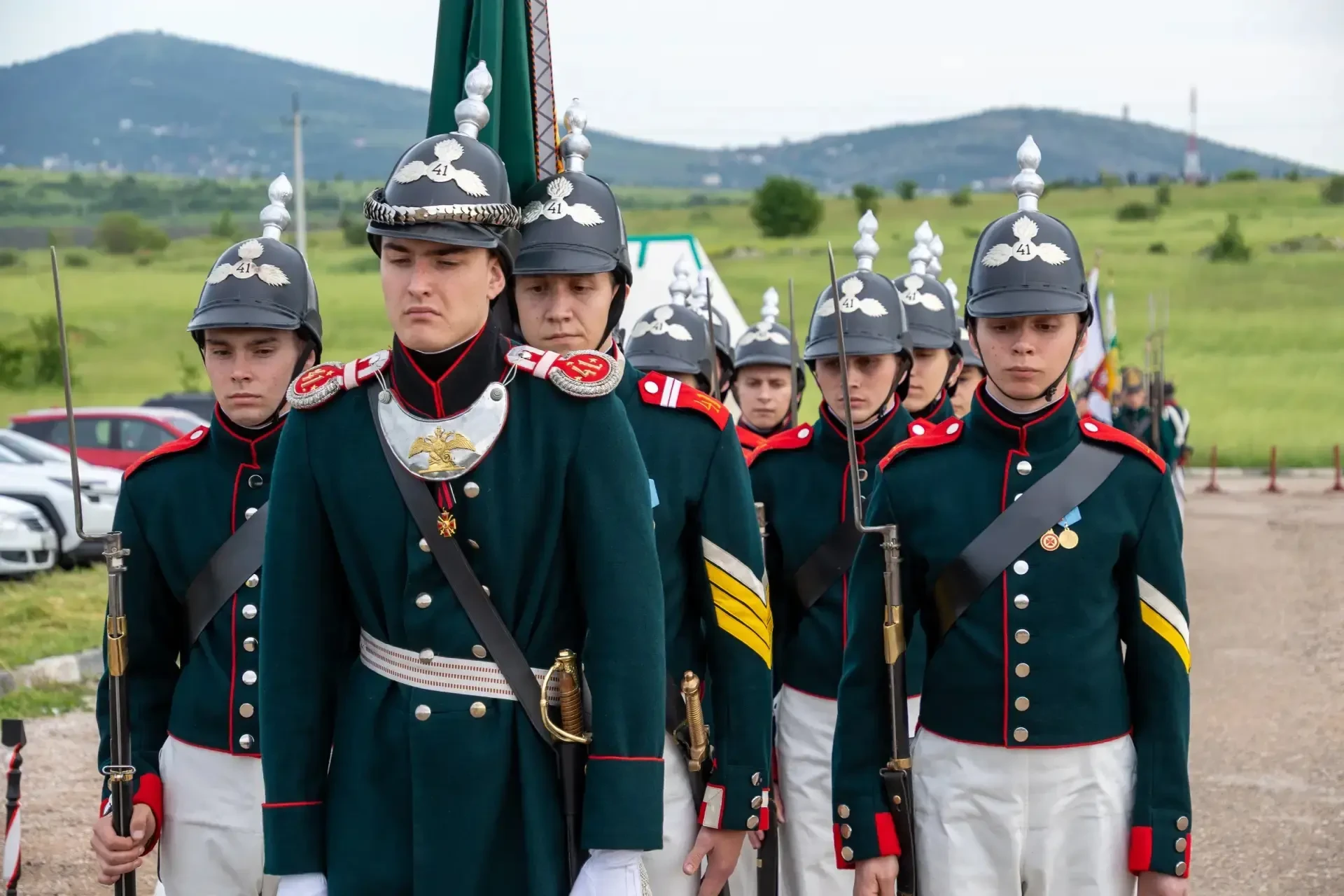 Реконструкция частей Руской армии 1855 года времен Крымской войны у нас в Севастополе в рамках акции