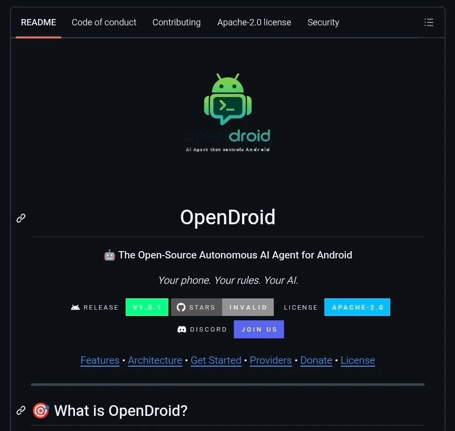 ⚡️Запускаем ИИ-агента прямо на Android — нашли топовую тулзу OpenDroid, которая позволяет запускать 