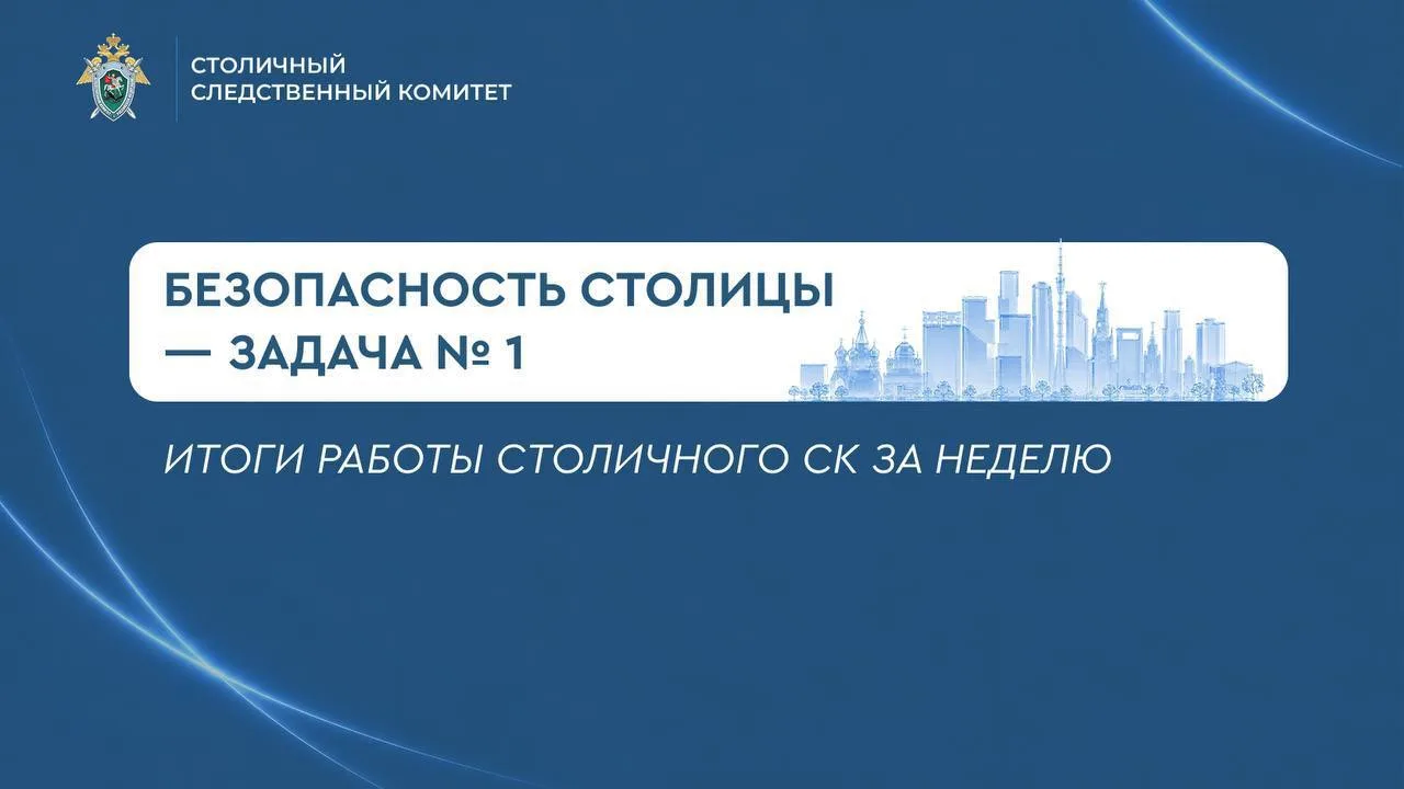 Безопасность столицы  —  задача № 1. Итоги работы столичного СК за неделю