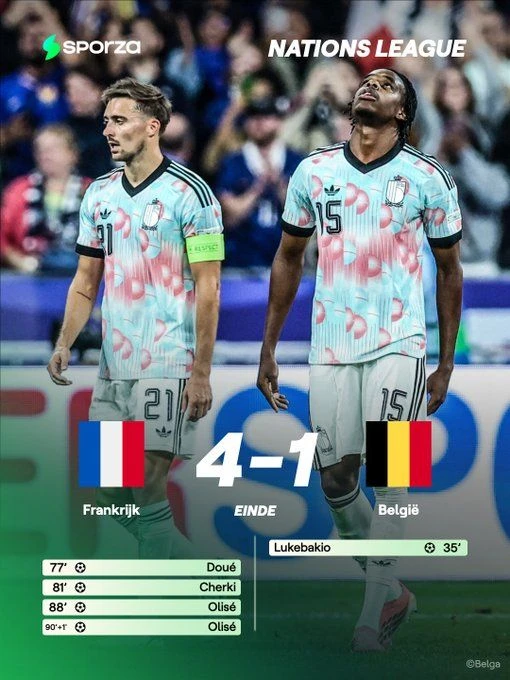 ⚽️ Сборная Франции обыграла команду Бельгии в матче четвертого тура группового этапа Ли...
