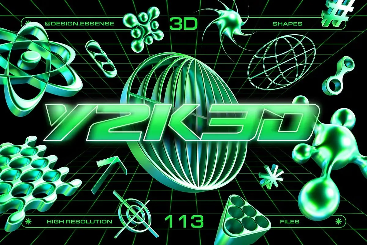 ℹ️ Y2K 3D Shapes Collection