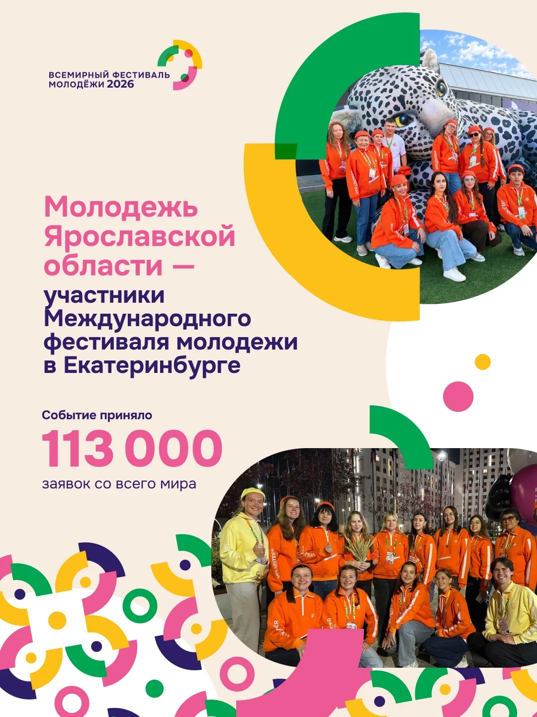 Молодые люди из Ярославской области проводят время на Международном фестивале молодежи!