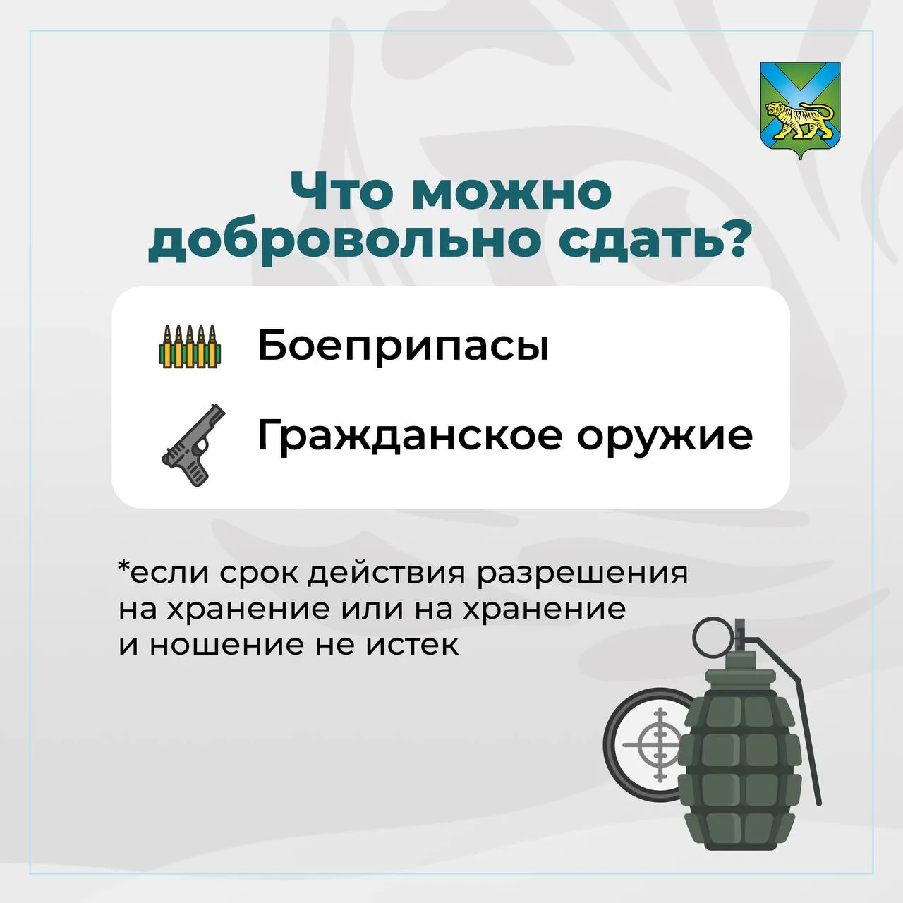 Хотите помочь бойцам на фронте? Тогда добровольно сдайте оружие!
